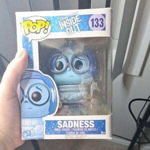 Funko Pop Inside Out Sadness Figure - Blue and White